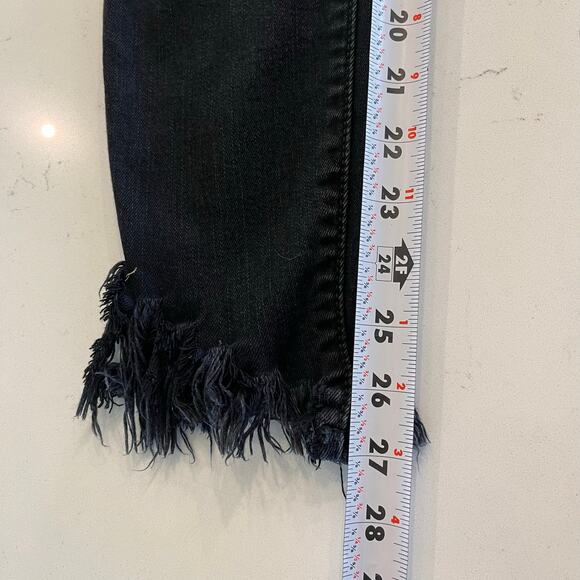 Judy Blue Skinny Jeans Black with Raw Hem‎ Size 5 /27 - Picture 9 of 9